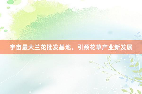 宇宙最大兰花批发基地，引颈花草产业新发展